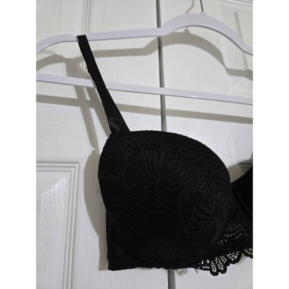 International intimates 34C women's lace black push up bra - Picture 4 of 9